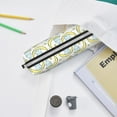 thumbnail image 6 of Pofeuu Moon And Rabbit Print Leather Pencil Case, Leather Pencil Pouch Large Capacity, Big Pencil Pouch with Zipper Vintage Pen Bag Fountain Pen Holder, 6 of 7