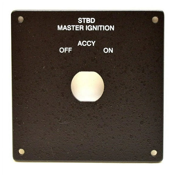 Sea Ray Boat Blank Battery Ignition Switch Panel | 4 x 4 Inch Aluminum