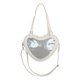 thumbnail image 1 of Guardurnaity Bolso bandolera de gran capacidad con diseño de corazón para estudiantes universitarios japoneses, con correa ajustable y múltiples Bolsas de mensajero y de hombro blanco, 1 of 6