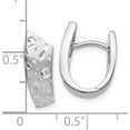 thumbnail image 4 of Sterling Silver Radiant Essence Diamond-cut Earrings (15x16), 4 of 5