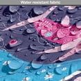 thumbnail image 5 of Whales Dog Crate Cover, Nautical Pattern with Floral Ornamental Pink and Blue Toned Creatures, Easy to Use Pet Kennel Cover for Medium Large Dogs, 35" x 23" x 27", Indigo and Multicolor, by Ambesonne, 5 of 6