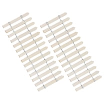 CTIRCHIU 2Pcs Wood Garden Border Fence Khaki Small Decorative Picket Fence Panel