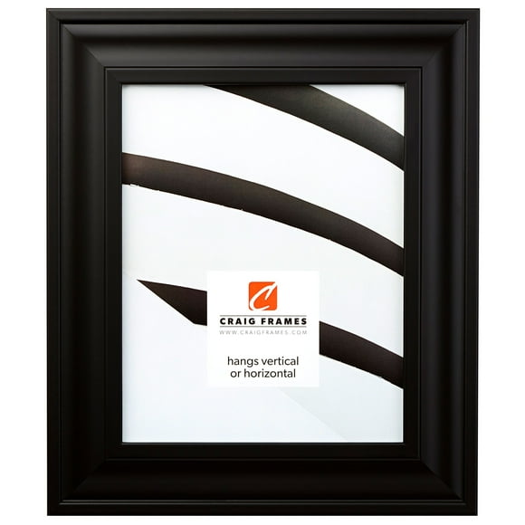 Craig Frames Upscale, 11x17 Picture Frame, Black Satin Mica