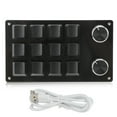 thumbnail image 3 of Macro Mechanical Keyboard, Programmable Keypad Plug And Play RGB 12 Key Portable  For  For Gaming Black, 3 of 8