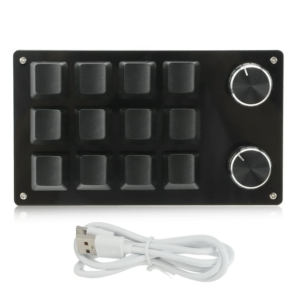 Programmable Keypad, Macro Mechanical Keyboard Type C To USB 12 Key Multifunction For Office For Gaming