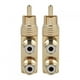 thumbnail image 1 of Adaptador RCA, 2PCS AV Splitter Plug RCA Maleto Hembra Conector AV Diseñado con precisión, 1 of 8