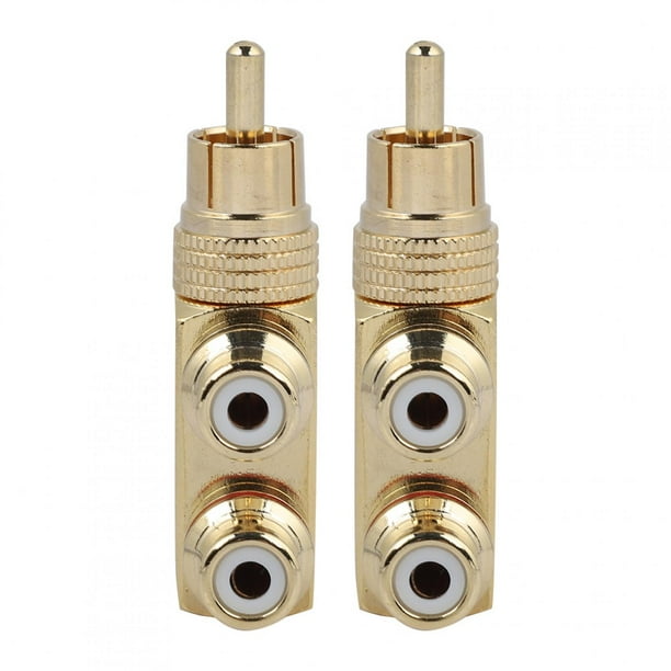 Adaptador RCA, 2PCS AV Splitter Plug RCA Maleto Hembra Conector AV Diseñado con precisión