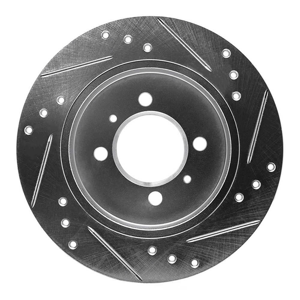 Dynamic Friction Company 631-67038L DFC Brake Rotor - Drilled And Slotted - Silver