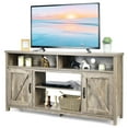thumbnail image 1 of Costway 59" TV Stand Media Center Console Cabinet w/ Barn Door for TV's 65" Natural, 1 of 10