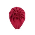 thumbnail image 2 of Wangsaura Infant Flower Hedging Cap Wild Baby Sun Flower Pleated Turban Hat, 2 of 3