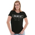thumbnail image 3 of Chilling Out Relaxed Funny Workout Womens Fitted Plus Size Graphic Tee Brisco Brands 2X, 3 of 5