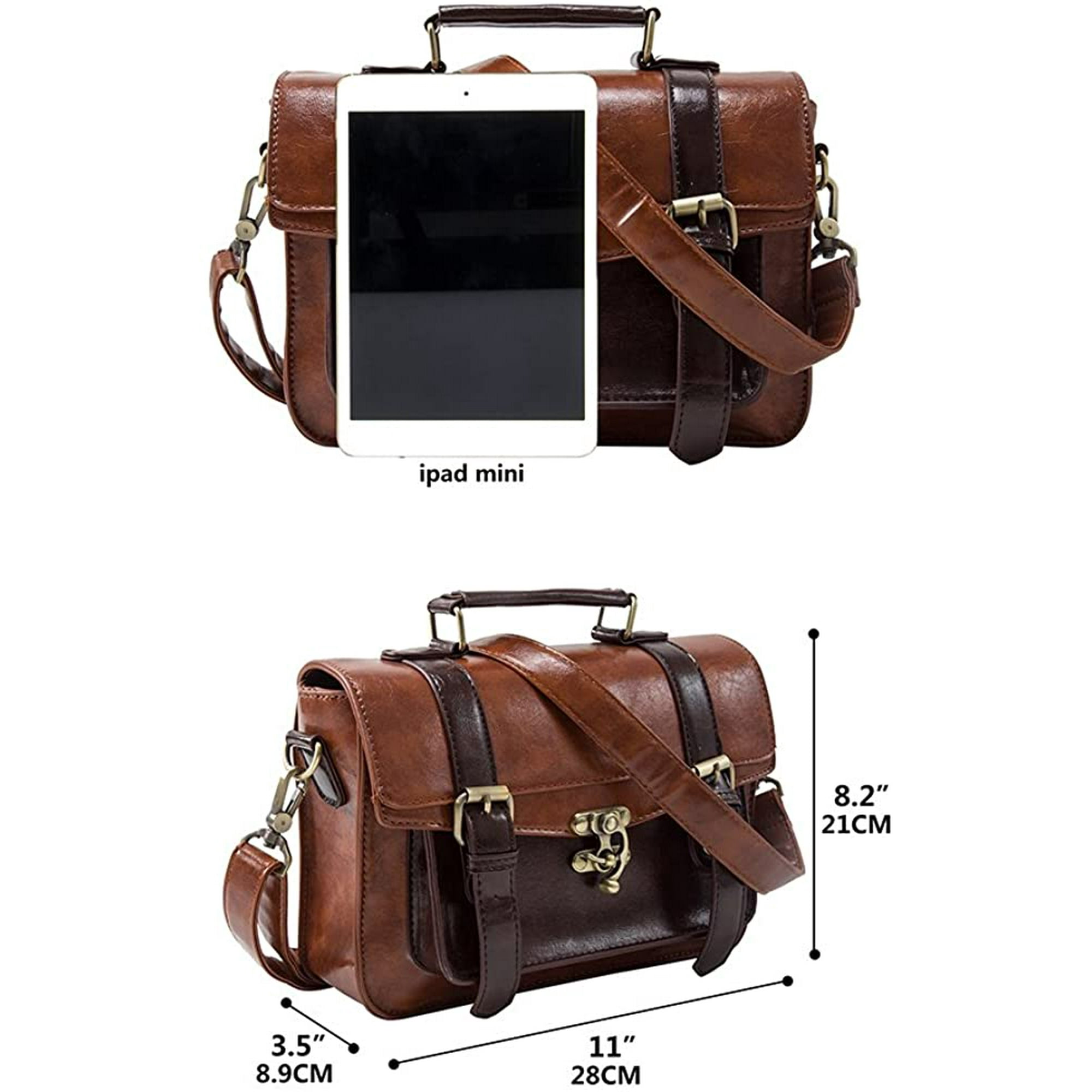 Small top handle leather school satchel sale