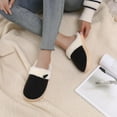 thumbnail image 3 of Women's Slip on Fuzzy House Slippers Memory Foam Slippers Scuff Outdoor Indoor Warm Plush Bedroom Shoes with Faux Fur Lining, 3 of 9