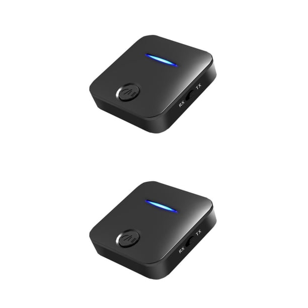 Inteprter 2 en 1 Bluetooth 5.0 Transmisor de audio Adaptador receptor 3.5 mm para TV PC 2piezas Tipo 1