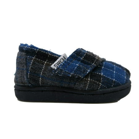 

Pre-owned Toms Boys Blue Plaid Shoes size: 2 Infant