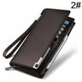 thumbnail image 2 of Long Wallet Large Capacity Faux Leather Zipper Billfold Clutch Wallet for Men, 2 of 10