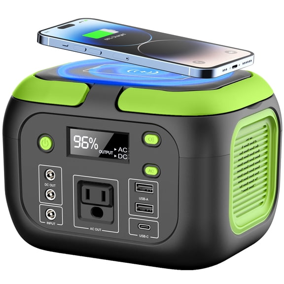 SinKeu Estación de energía portátil de 200 W, generador solar para acampar de 155 Wh, banco de energía de 42000 mAh con salida de CA 110 V, CC, USB QC3.0, linternas LED para el hogar al aire libre CPA