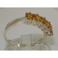 thumbnail image 4 of LBG British Made 9k White Gold Natural Citrine Womens Eternity Ring - 33 size options - Size 4, 4 of 8