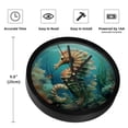 thumbnail image 3 of Sea Horse 9.8 Inch Round Digital Wall Clock Silent Non-Ticking Battery Operated Easy to Read for Bedroom Living Room Kitchen Bathroom Decoration, 3 of 6