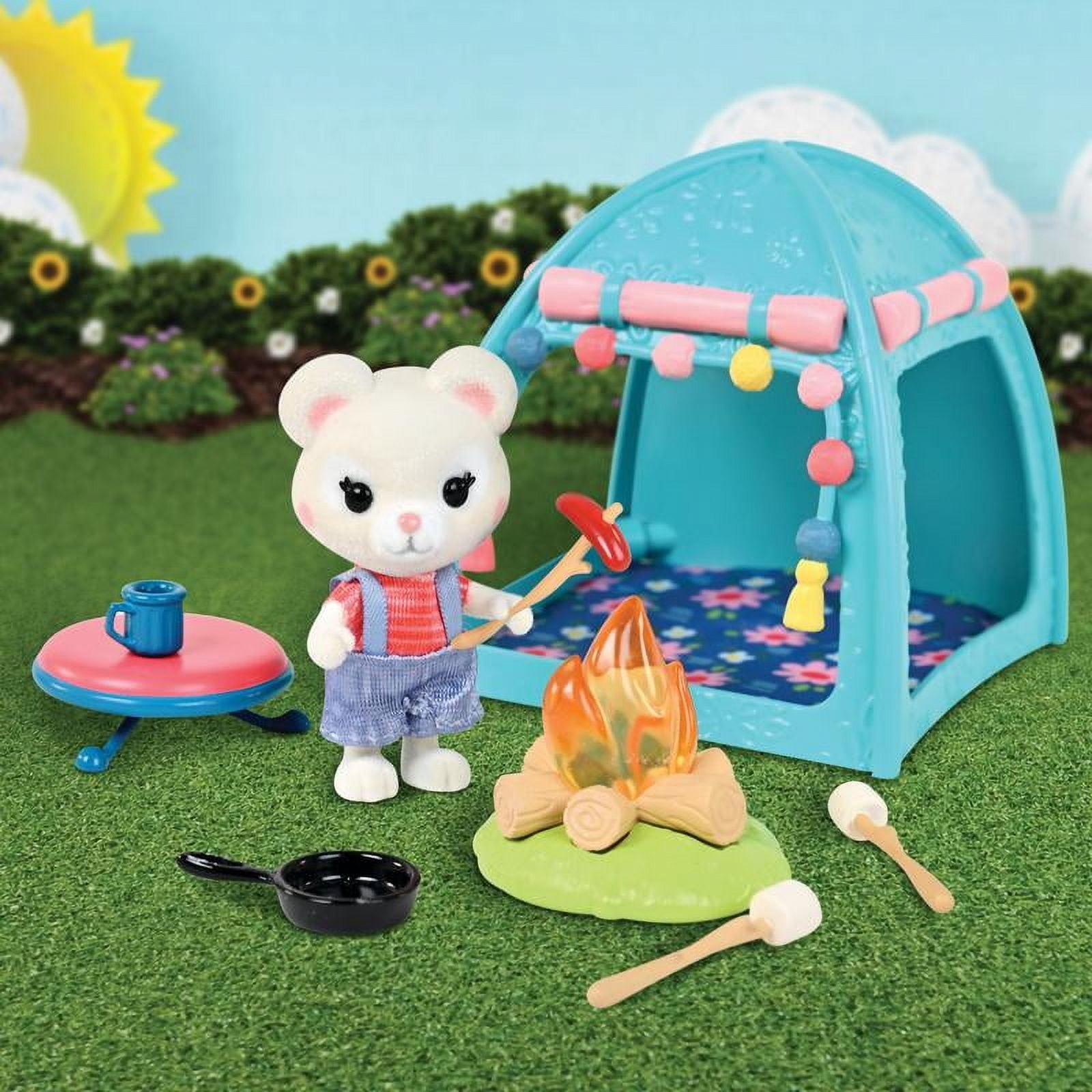 Honey Bee Acres Smores & More Camping Trip Playset with Figure, 10 Pieces, Children Ages 3+  (图5)