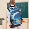 thumbnail image 7 of FORMRS Unisex School Backpack 17" Student Travel Bag with Laptop Compartment, Floral Moon, 7 of 7
