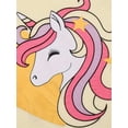 thumbnail image 6 of WIBACKER 2 Pieces Pajamas for Girls 100% Cotton Kids Sleepwear Fall Winter - Yellow Unicorn 6 Years, 6 of 6