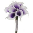 thumbnail image 2 of Lily Garden Mini 15" Artificial Calla Lily 10 Stem Flower Bouquets (Purple Center with Ribbon), 2 of 4