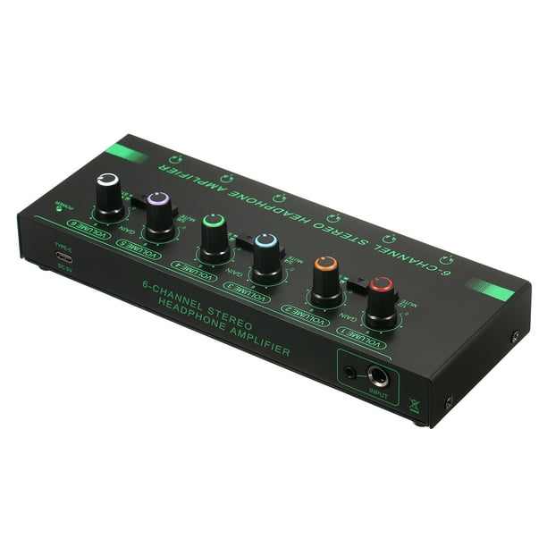 6-channel Headphone Amplifier 6 Channel Metal Stereo Amplifier for