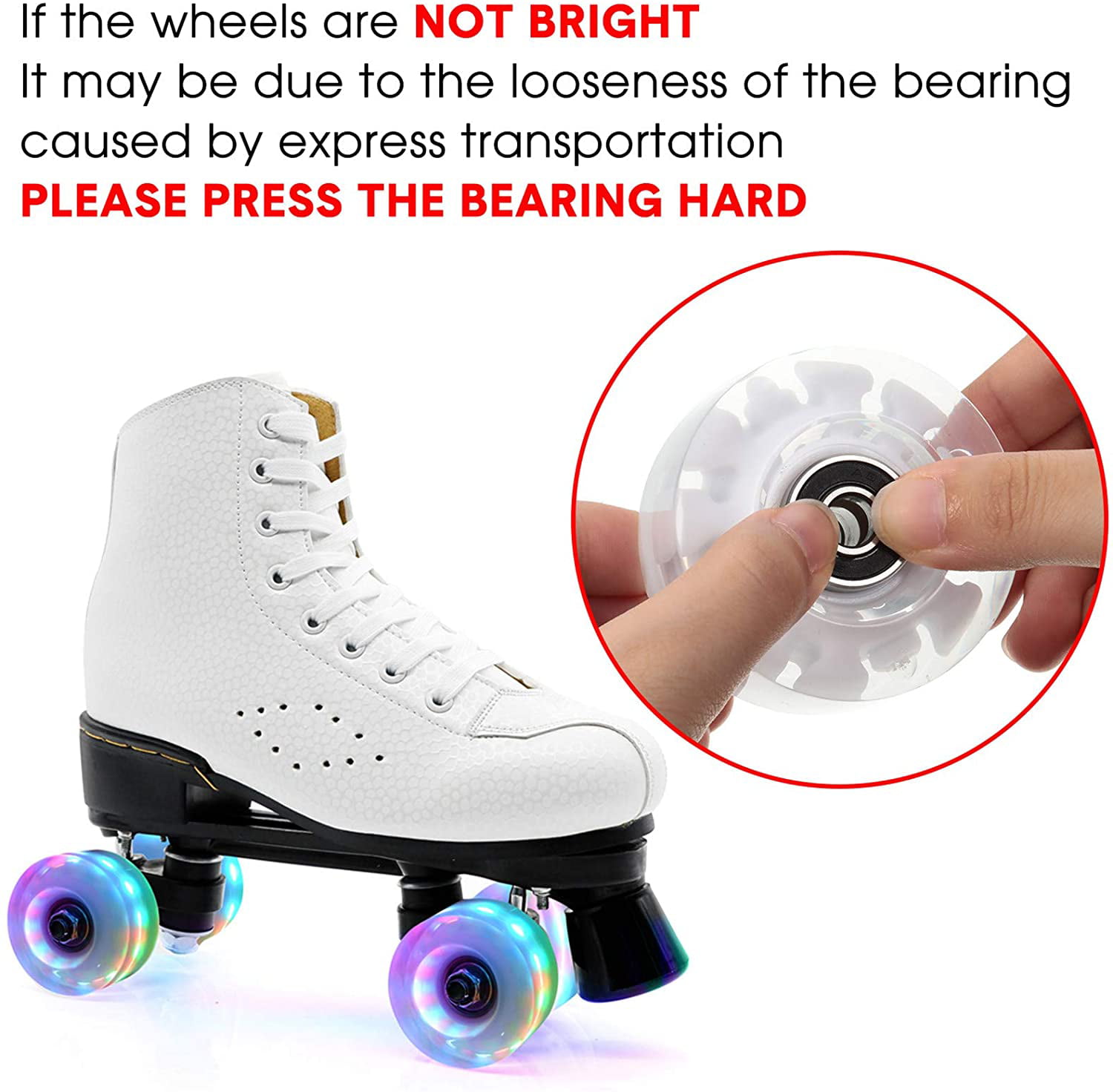 4 Pieces LED Flashing Lights for Roller Skate Skateboard Longboard Scooter 