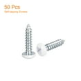 thumbnail image 3 of ST3.5x15mm White Screws Self Tapping Screws, 50 Pack Pan Head Phillips Wood Screws for Woodworking, 3 of 5