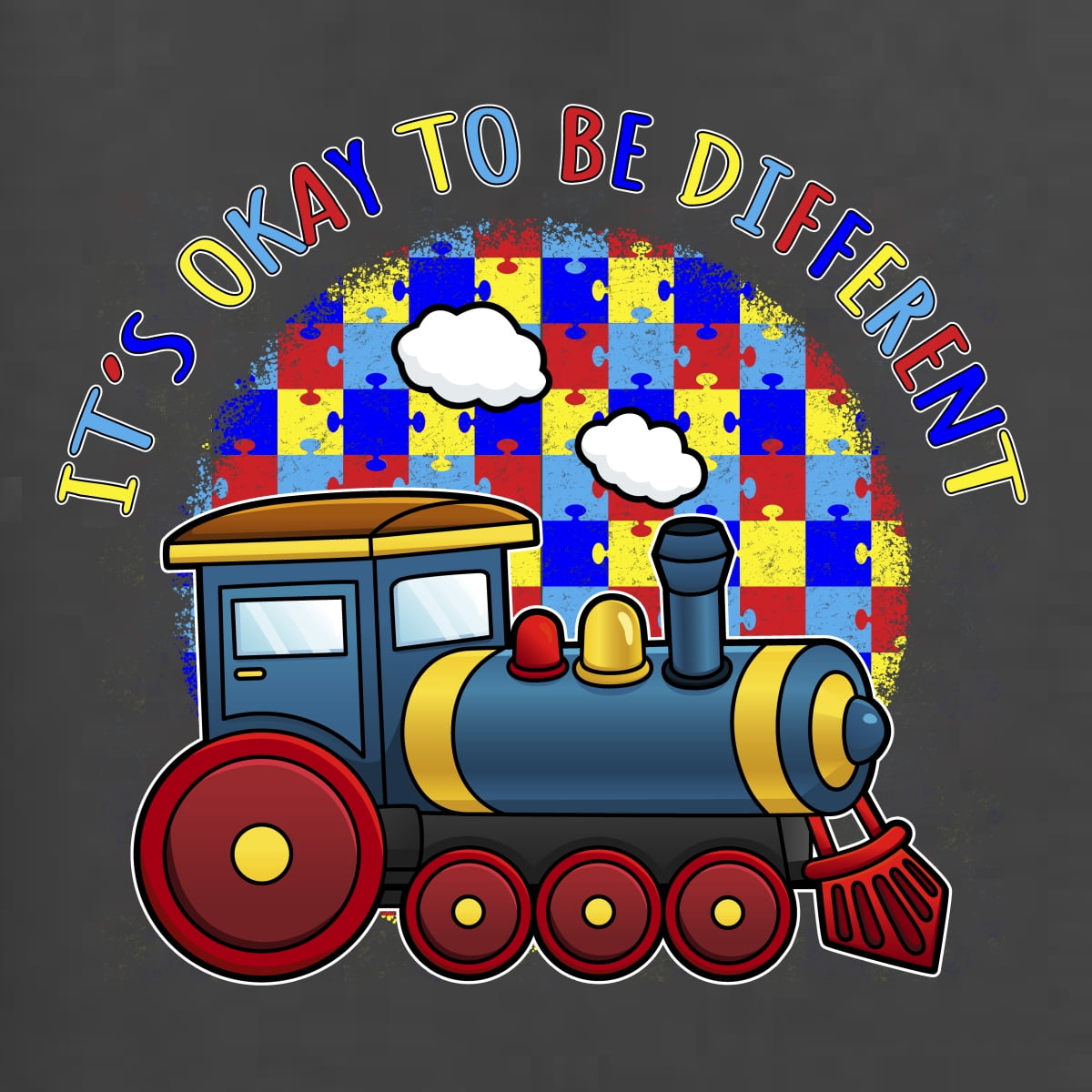 Wild Bobby Its Okay to Be Different | Train Autism Awareness Men Long Sleeve Shirt