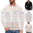 thumbnail image 3 of hoksml Men's Full Zip Knit Cardigan Stand Collar Long Sleeve Casual Soft Lightweight Sweater Jacket for Daily Comfort, 3 of 9