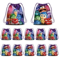 12pcs Inside-Out Party Drawstring Bag Reusable Inside-Out Non-Woven Gift Backpacks Inside-Out Cartoon Goodie Favor Bags for Birthday Party Decorations Supplies