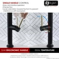 thumbnail image 4 of Stylish 17 ¼" Ht Single Handle Matte Black & Gold Pull Down Kitchen Faucet K-141NG, 4 of 11