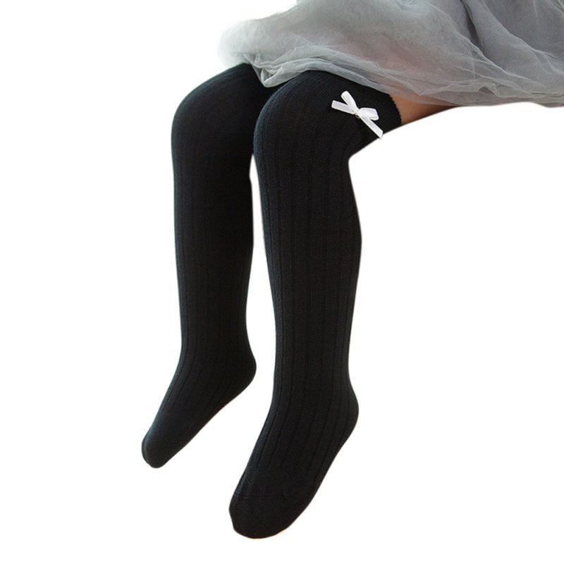 Baby Toddler Girls Cotton Knee High Socks Tights Leg Warmer Stockings For 0WTUS 