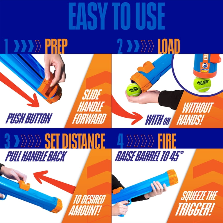 Nerf Dog Tennis Ball Blaster, 16 Inch With 4 Balls photo 4