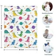 thumbnail image 4 of White Dinosaurs Space Pattern Blanket,Comfortable Soft Flannel Throw Blanket,All Season,Warm Lightweight Blankets for Sofa Bed Couch Living Room Chair,30"x40", 4 of 4