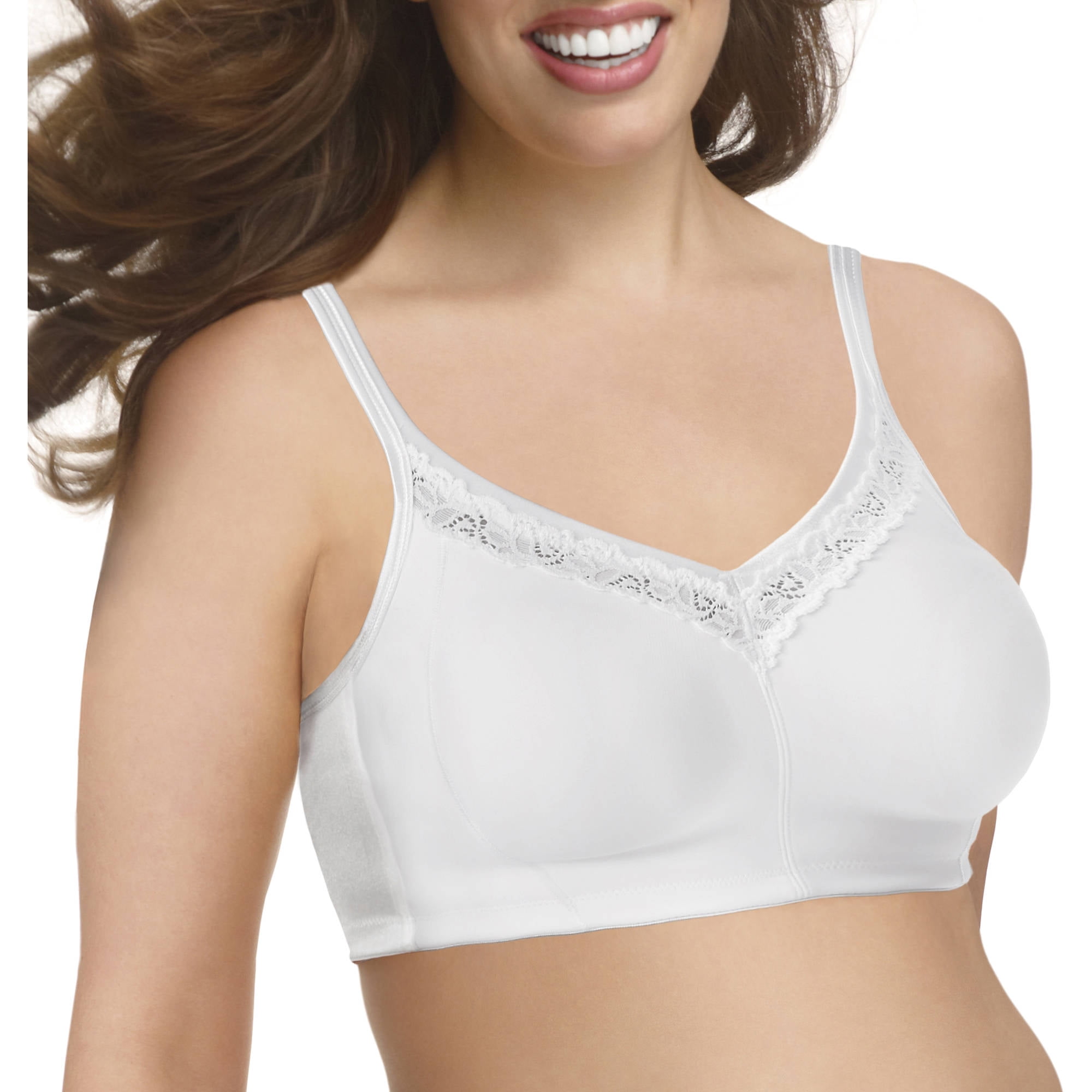 Just My Size Womens Satin Stretch Wire Free Bra