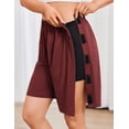 thumbnail image 3 of Unisex Tear Away Shorts 9" Snap On Athletic Shorts Cotton Post Knee Hip Surgery Recovery Lounge Short with Pockets, 3 of 7