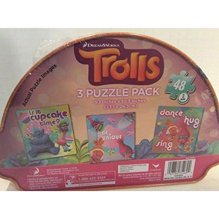 Trolls Tin Box Gift Set for Kids - Tin Box, Tin Pencil Case, Water Bottle,  Puzzle, Stickers