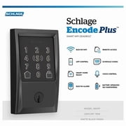 Schlage BE499WBVCEN622 Encode Plus Smart WiFi Deadbolt Lock, Century Trim, Matte Black - Quantity 1