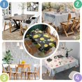 thumbnail image 5 of Yellow Lemon Fruit Flowers Black Pattern Rectangle Tablecloth 60"x120",Waterproof Polyester Rectangle Table Cloth, Wipeable Spillproof Polyester Tablecloth for Dining, Camping, Indoor and Outdoor, 5 of 6