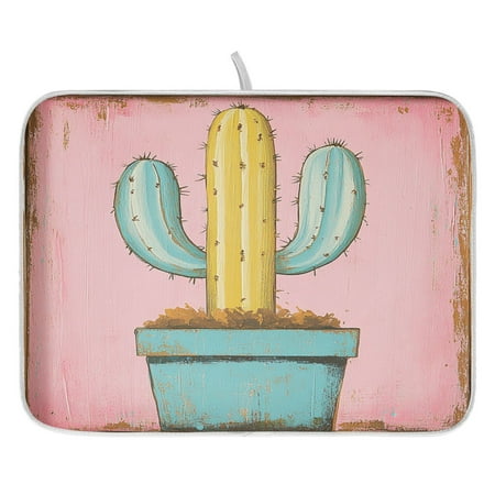 

Cactus Pattern Design Dish Drying Mat for Kitchen Quick Drying Absorbent Soft Durable 18 x 24