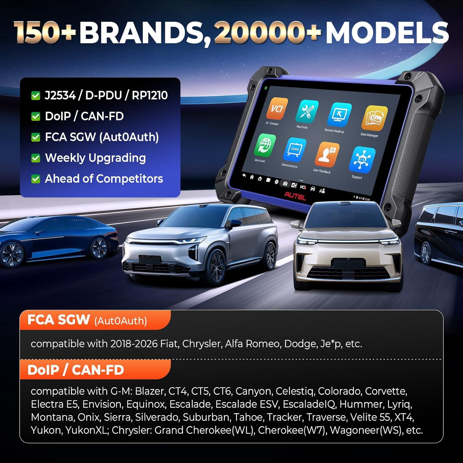 Autel MaxiIM IM608 II Key Fob Car Diagnostic Scan Tool with XP400 PRO, Advanced , CANFD/DoIP, with Free MKPA-KIT, G-BOX2 & APB112