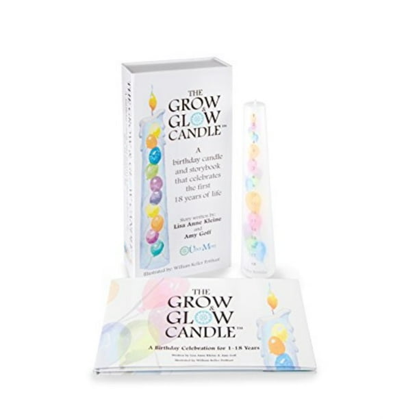Grow and Glow Birthday Candle 118 Years with Keepsake Book and Box