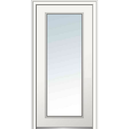Verona Home Design Full Lite Steel Primed Prehung Front Entry Door