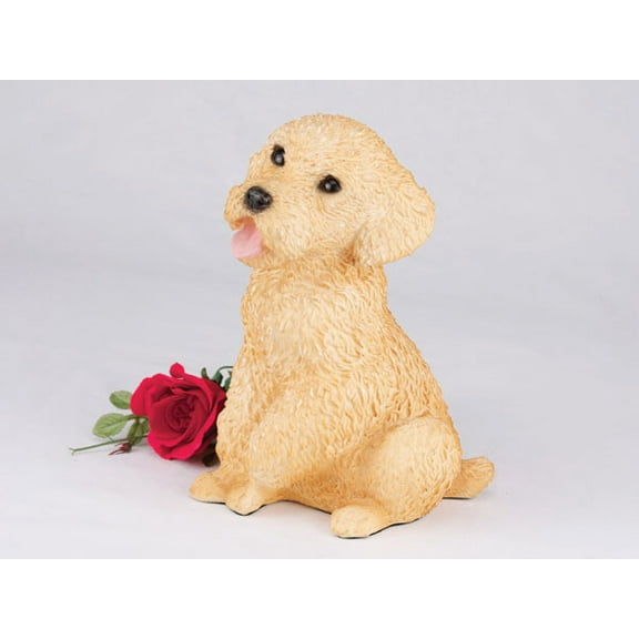 Miniature Poodle Apricot Cremation Pet Urn for a Dog Memorial in remembrance of your beloved family pet.