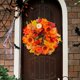 thumbnail image 1 of Corona de otoño BLESIY 16 pulgadas decoración de pared hecha a mano forma de calabaza de girasol simulada, 1 of 8