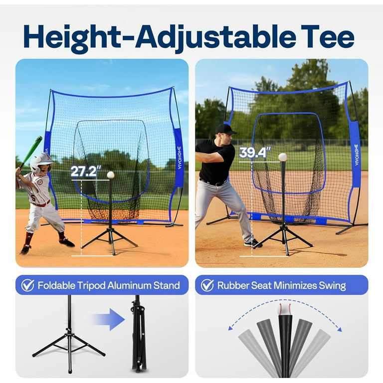 ネット　７ｍ×７ｍ SPECSTAR 7x7Ft Baseball Softball Practice Net with Frame, Pitcher