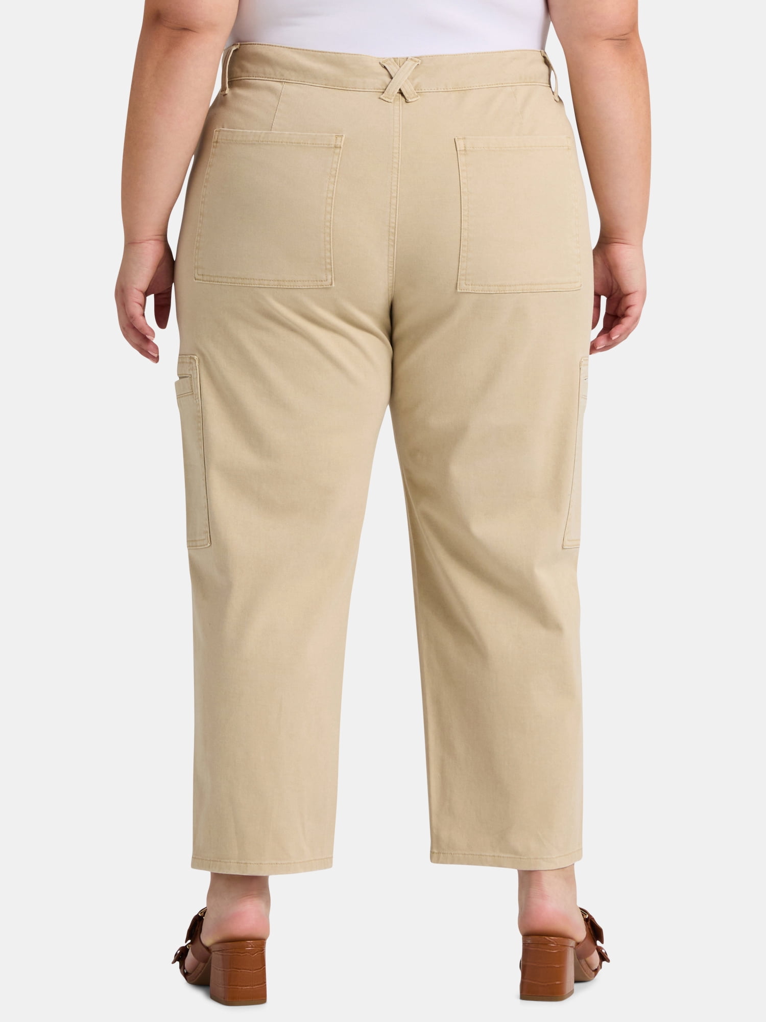 Terra & Sky Women's Plus Utility Pants, 26'' Inseam, Sizes 14W-22W